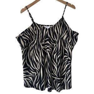 Zebra Print Silky Cami Adjustable Shell Time and Tru Size 2XL (20)